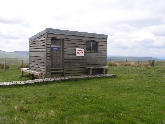 The hut just before the climb to the top